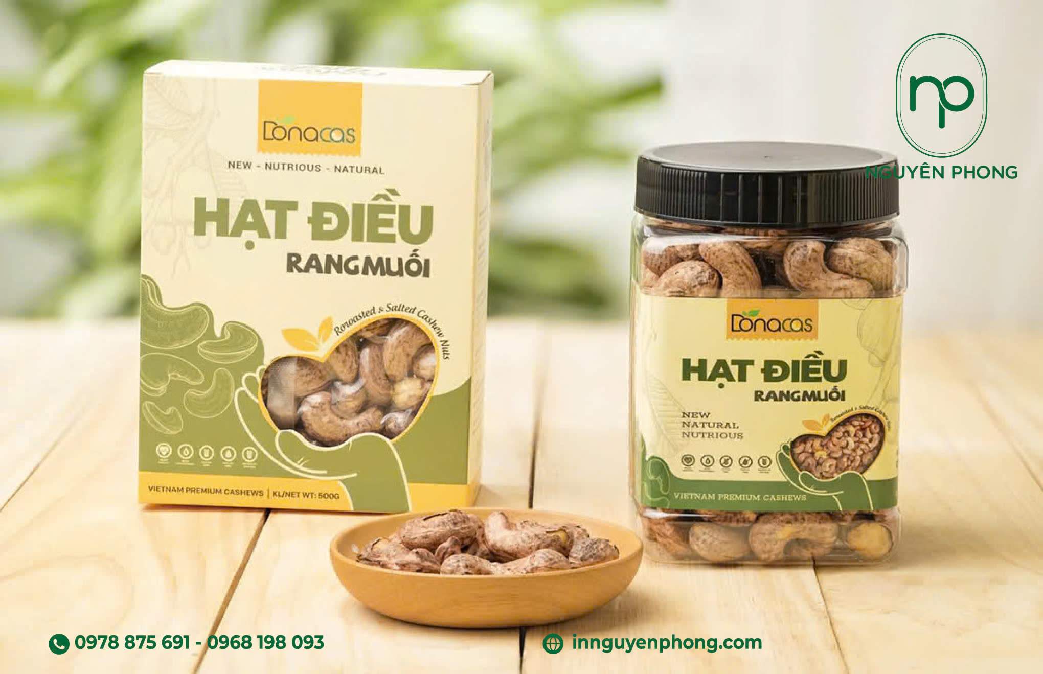 Hộp giấy đựng hạt điều - Bao bì giữ trọn hương vị tự nhiên